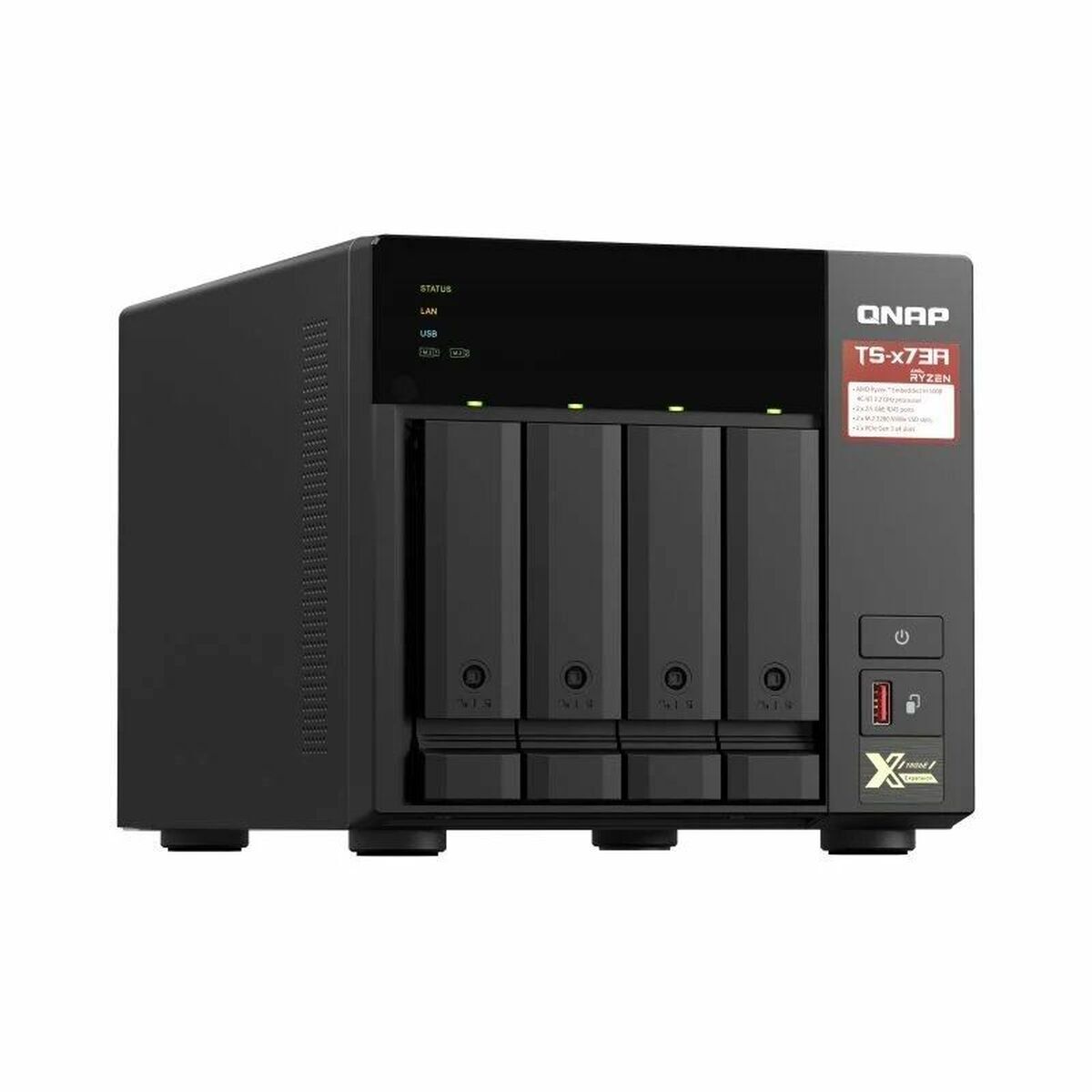 Bild von NAS Network Storage Qnap TS-473A Black AMD Ryzen V1500B