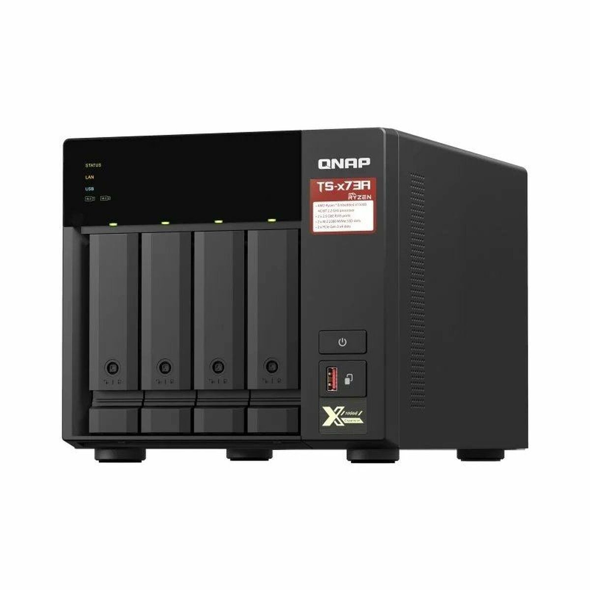 Bild von NAS Network Storage Qnap TS-473A Black AMD Ryzen V1500B