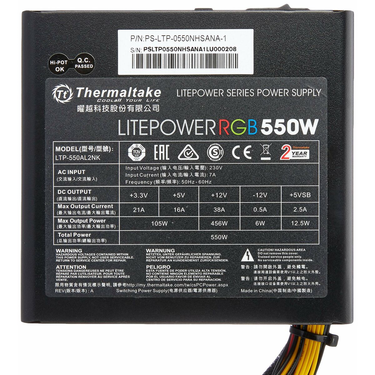Afbeeldingen van Power supply THERMALTAKE PS-LTP-0550NHSANE-1 ATX 550 W