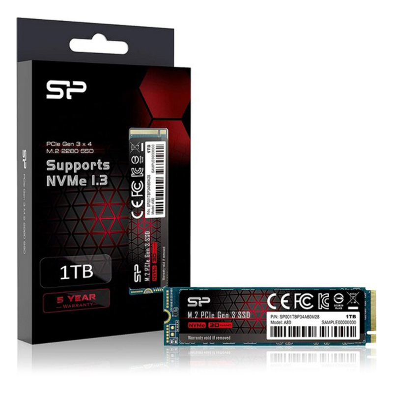 Hard Drive Silicon Power SP00P34A80M28 M.2 SSD