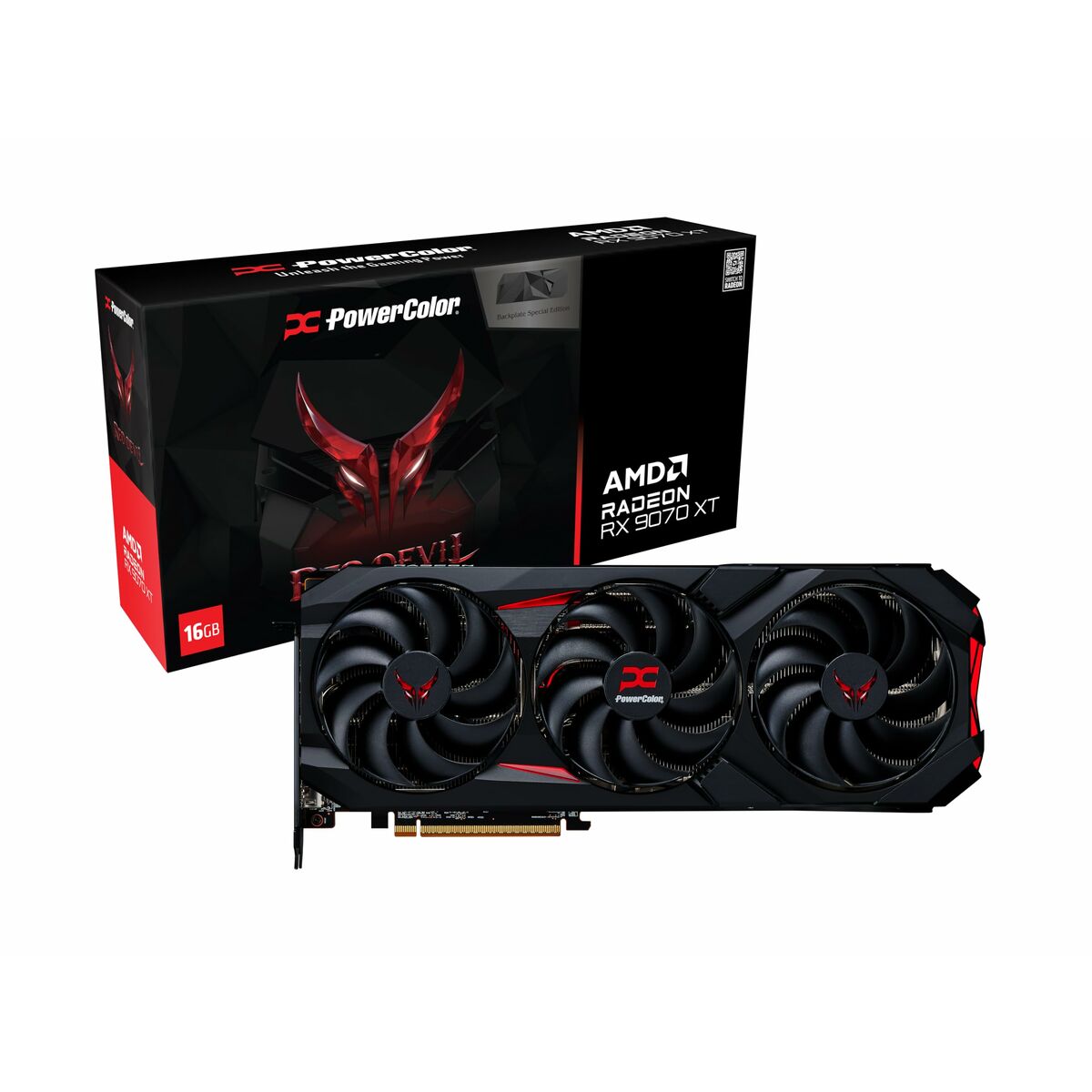 Carte Graphique Powercolor RX9070XT 16G-E/OC/BP radeon rx 9070 xt 16 GB GDDR6