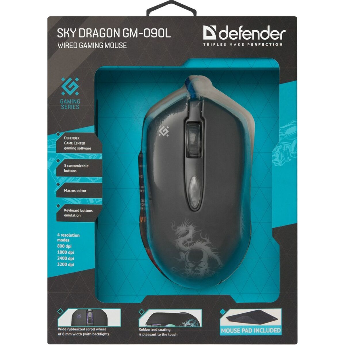 Image secondaire de Souris Gaming Defender GM-090L Noir 3200 DPI