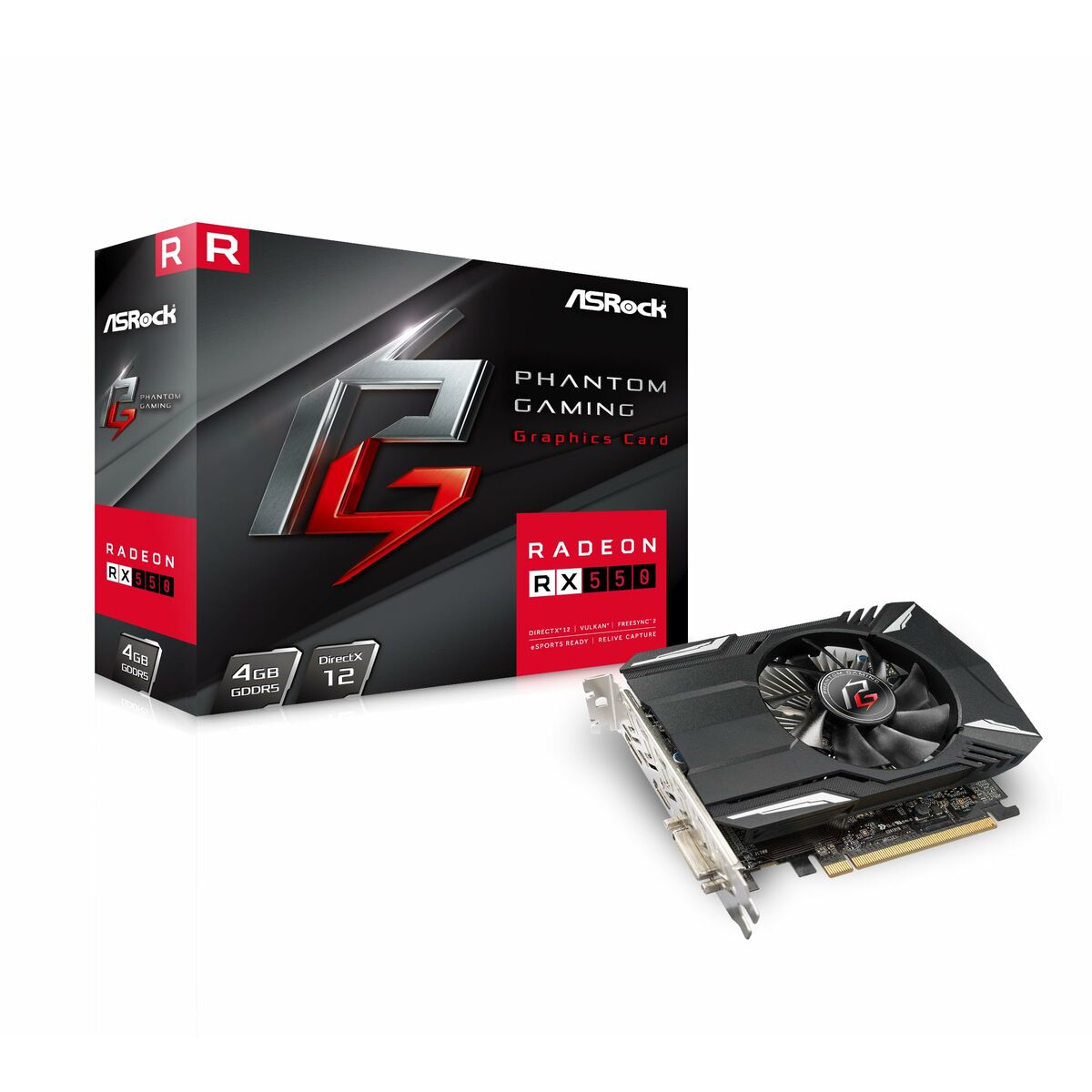 Afbeeldingen van Graphics card ASRock PHANTOM G R RX550 4G 4 GB GDDR5