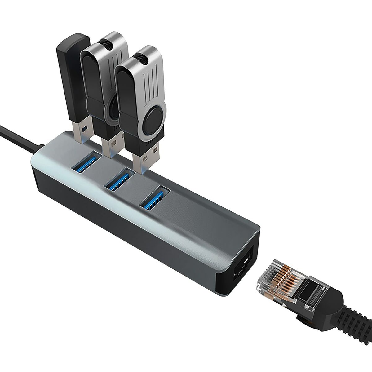 Afbeeldingen van USB Hub Vakoss TC-4502X Grey