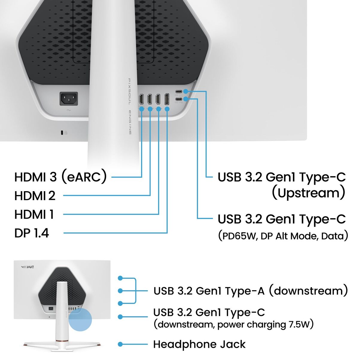 Picture of Gaming Monitor BenQ 9H.LN2LB.QBE 4K Ultra HD 27"