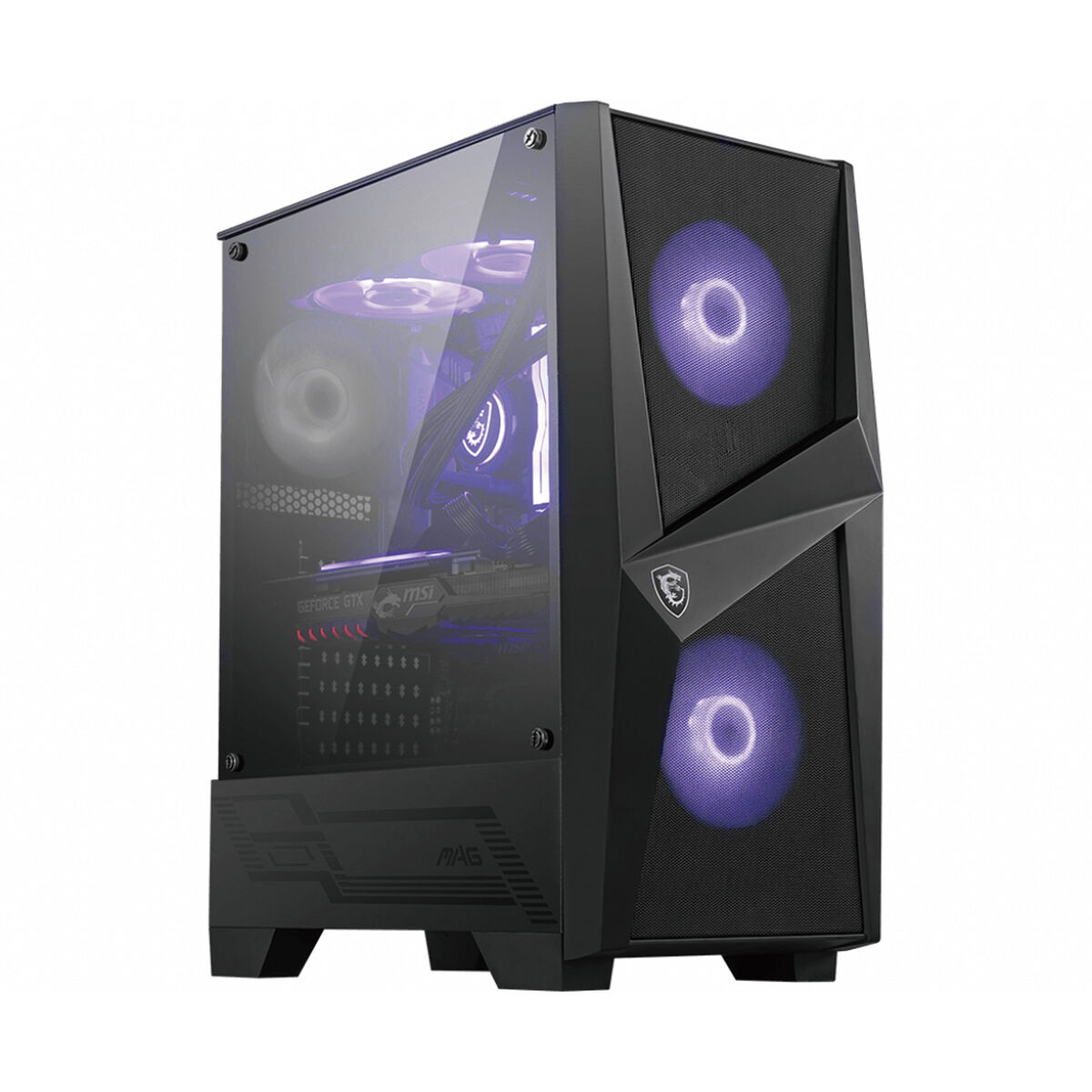 Image de ATX Semi-tower Box MSI MAG FORGE 100M Black Purple