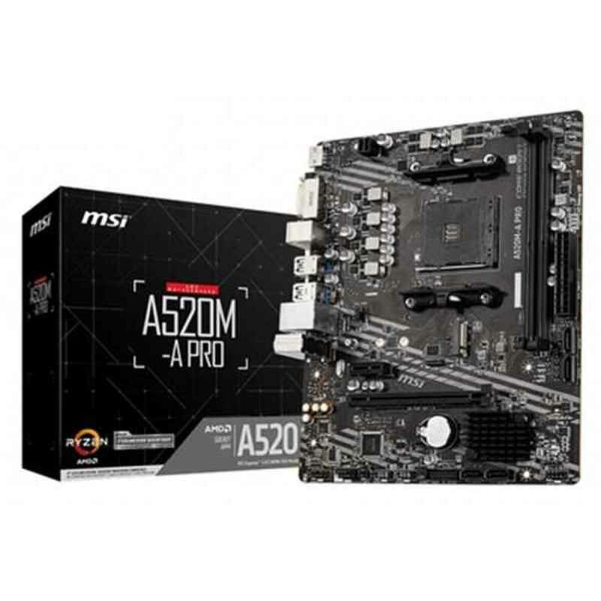 Picture of Motherboard MSI 7C96-001R mATX DDR4 AM4 AMD® A520 AMD AMD AM4