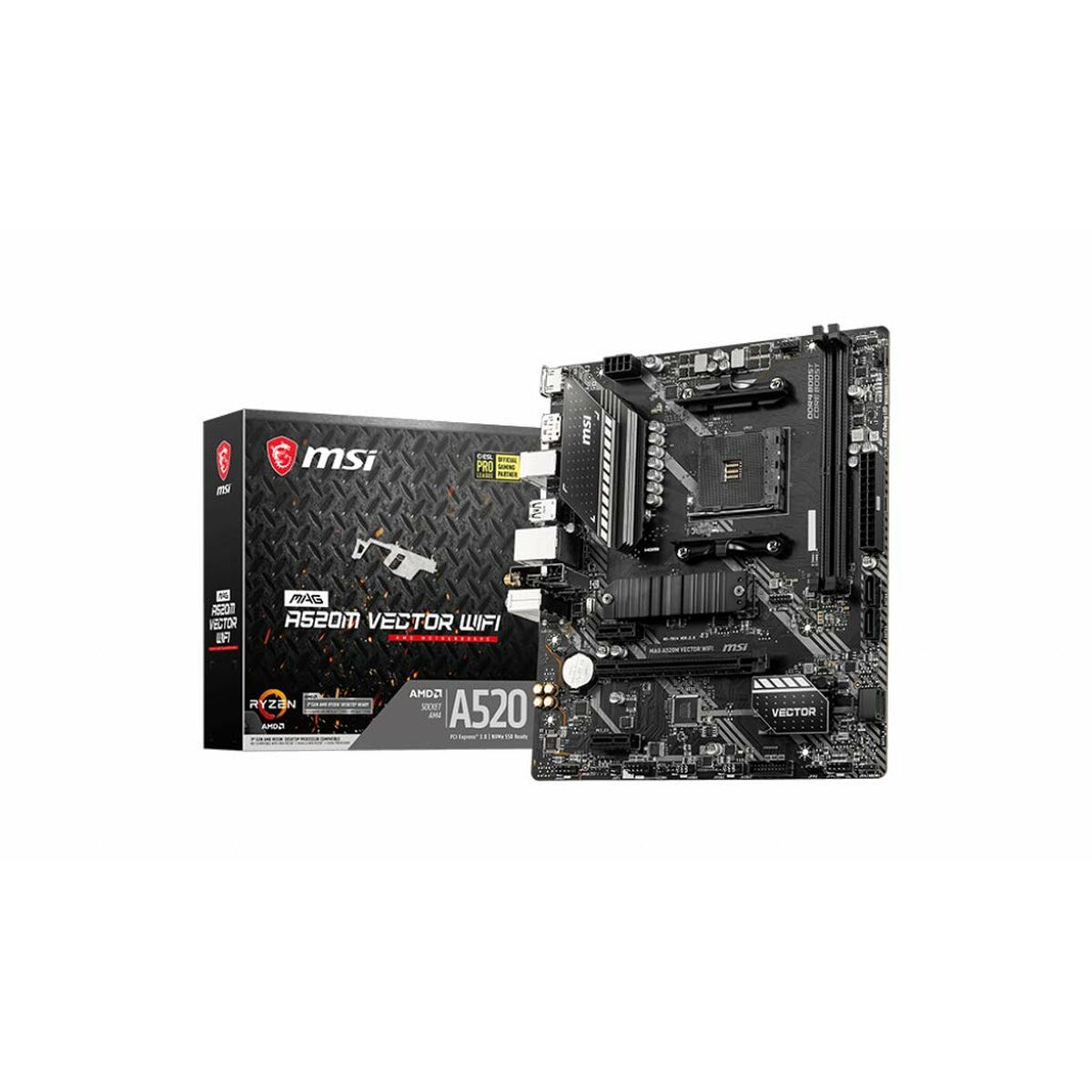 Kép Motherboard MSI MAG A520M VECTOR WIFI AMD A520 AMD AM4