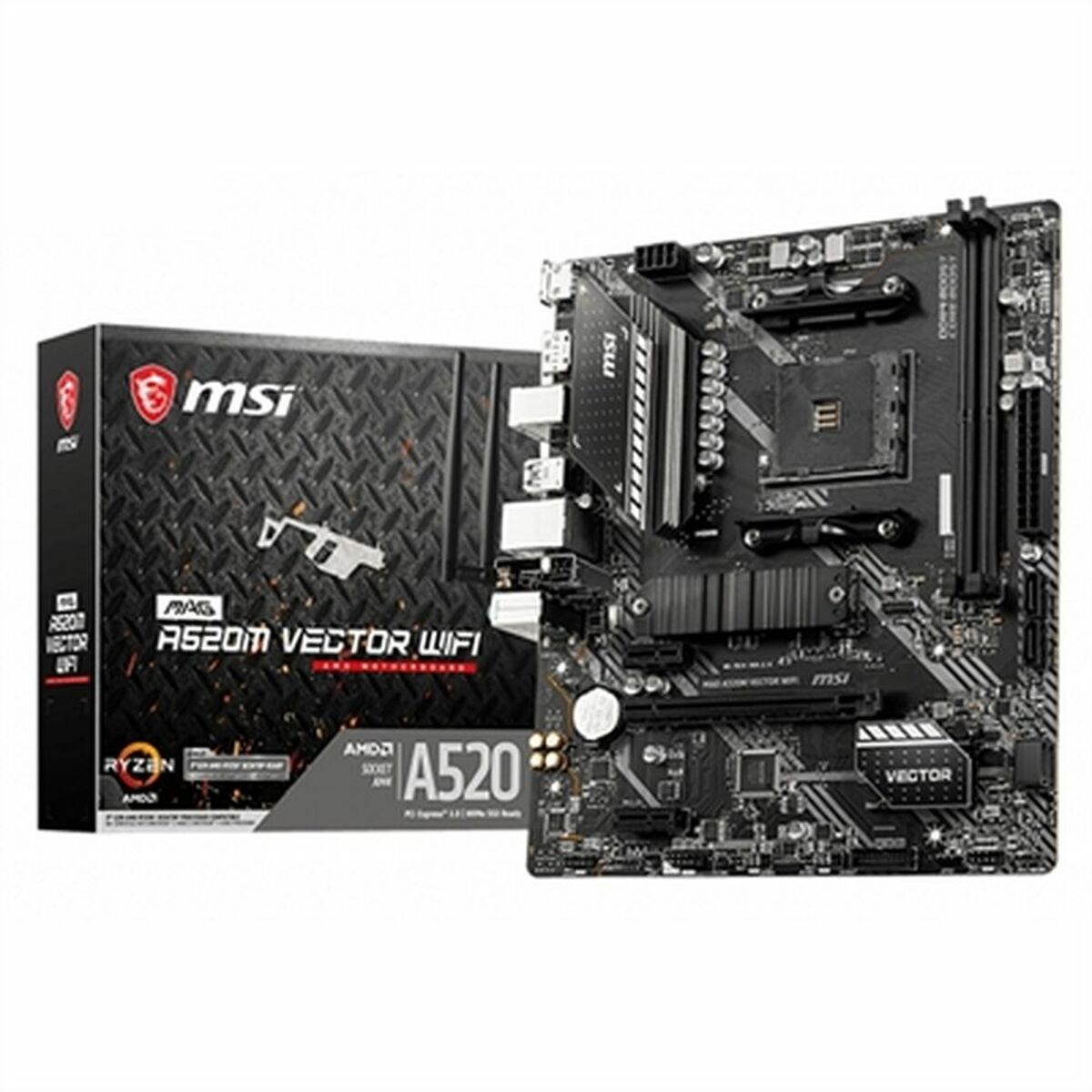Picture of Motherboard MSI MAG A520M VECTOR WIFI mATX AMD AM4