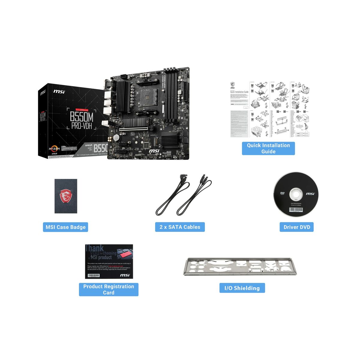 Picture of Motherboard MSI B550M PRO-VDH AMD B550 AMD AMD AM4