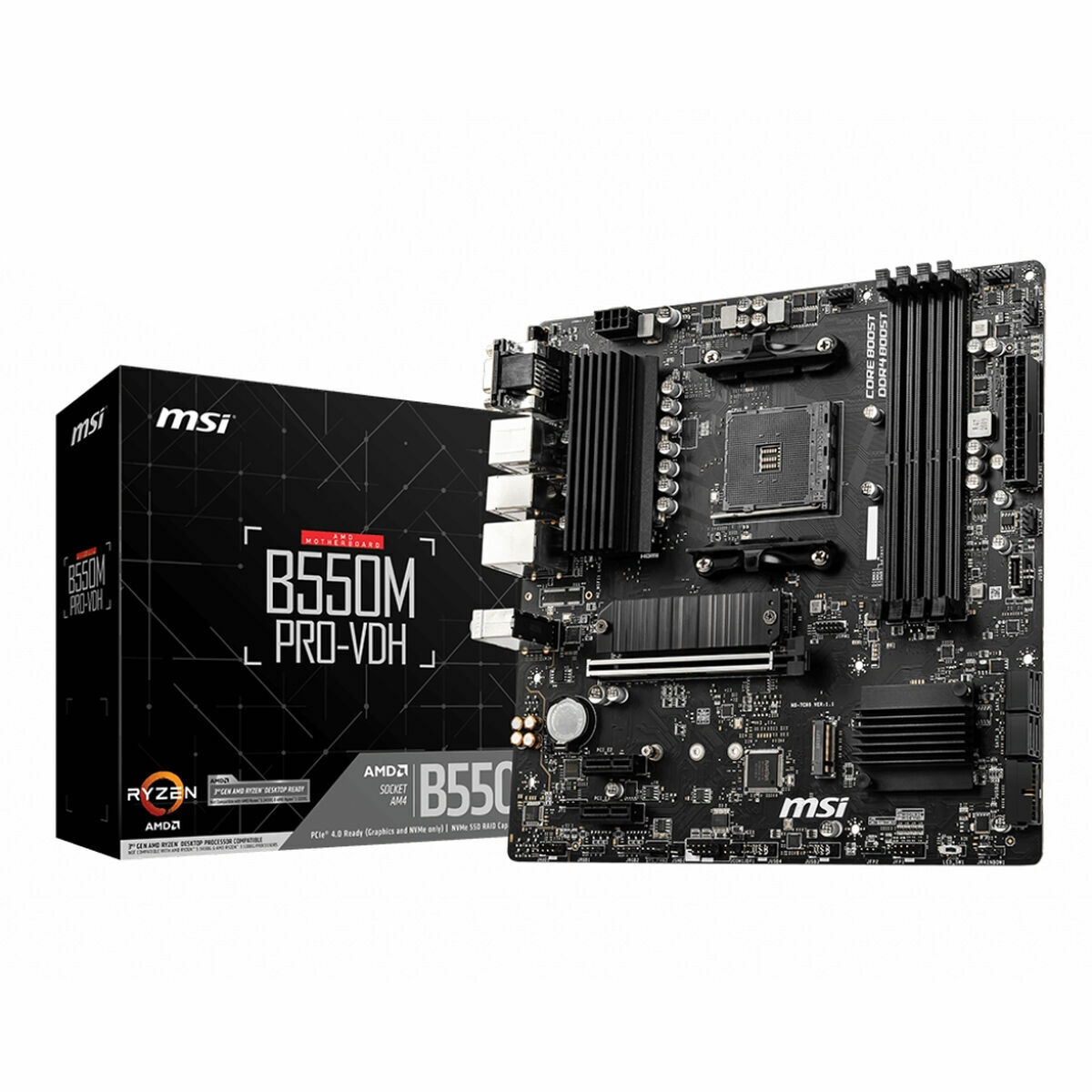Motherboard MSI B550M PRO-VDH AMD B550 AMD AMD AM4 Picture of Motherboard MSI B550M PRO-VDH AMD B550 AMD AMD AM4