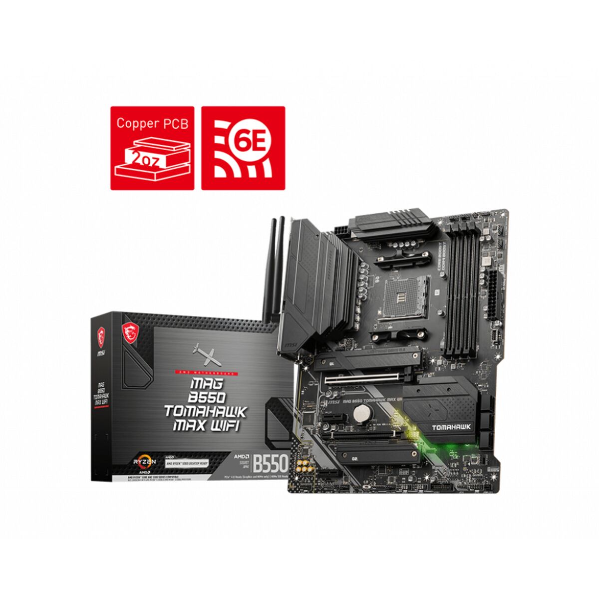 Picture of Motherboard MSI MAG B550 TOMAHAWK MAX WI-FI AMD B550 ATX