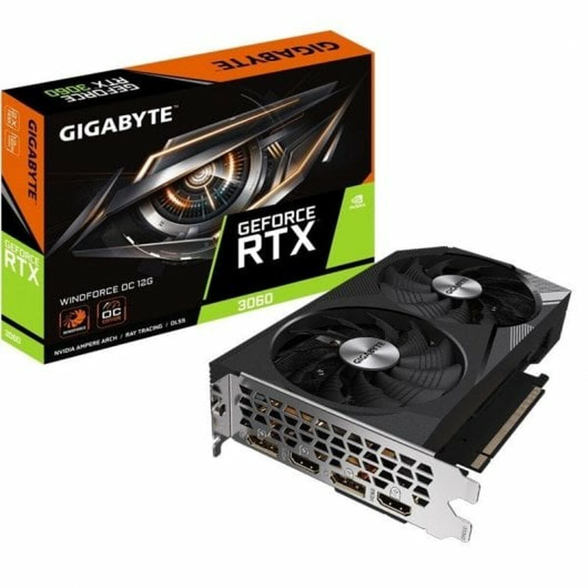 Afbeeldingen van Graphics card Gigabyte GV-N3060WF2OC-12GD GeForce RTX 3060 12 GB GDDR6