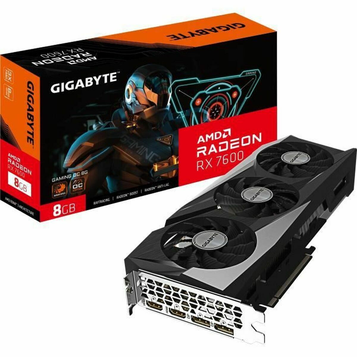 Picture of Graphics card Gigabyte Radeon RX 7600 GAMING OC 8G 8 GB GDDR6