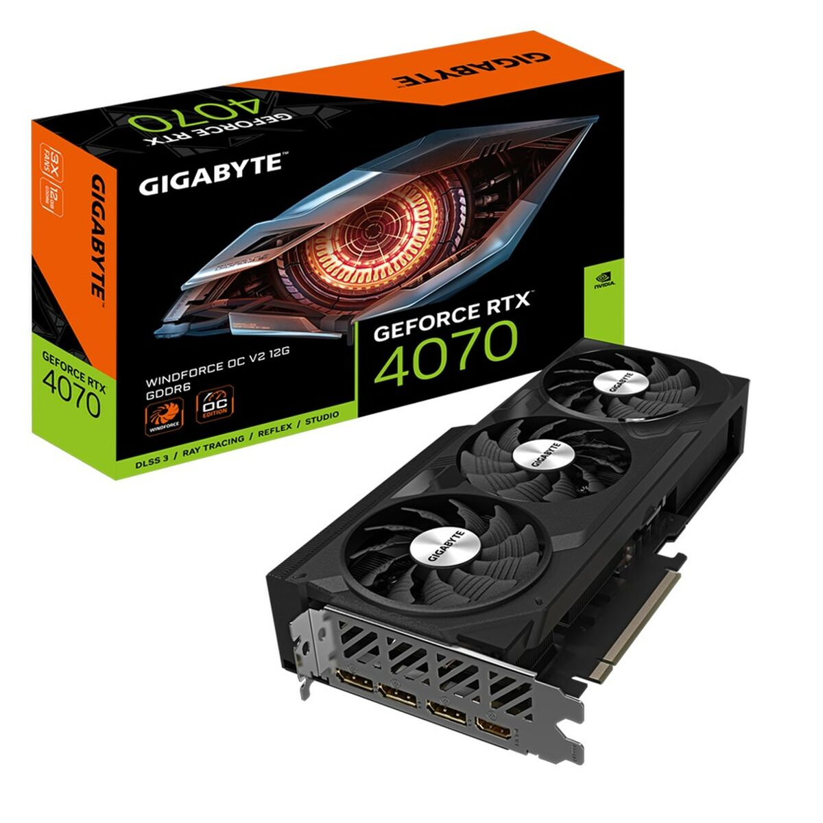 Scheda Grafica Gigabyte GV-N4070WF3OCV2-12GD GEFORCE RTX 4070 12 GB GDDR6