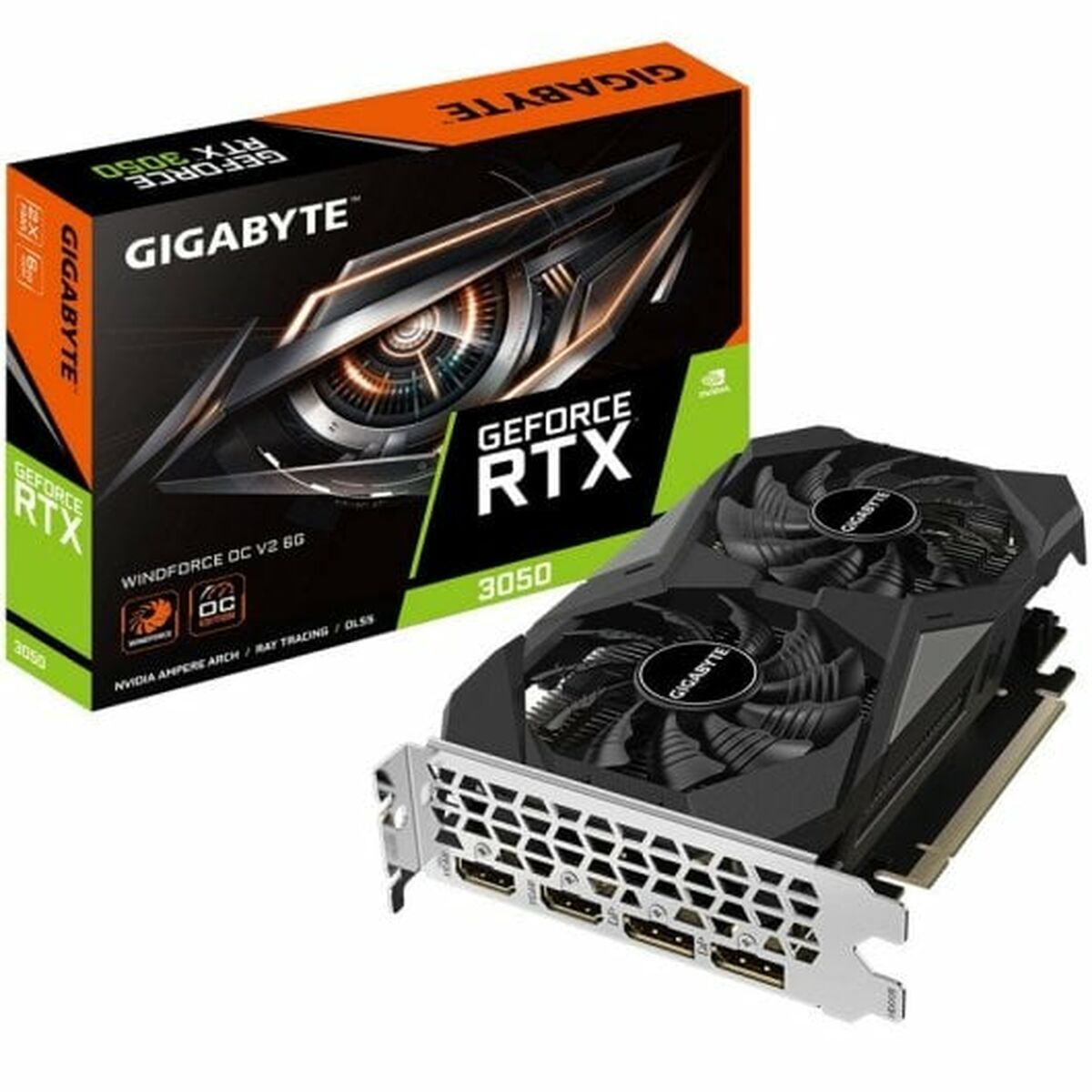 Picture of Graphics card Gigabyte GV-N3050WF2OCV2-6GD Nvidia GeForce RTX 3050 6 GB GDDR6