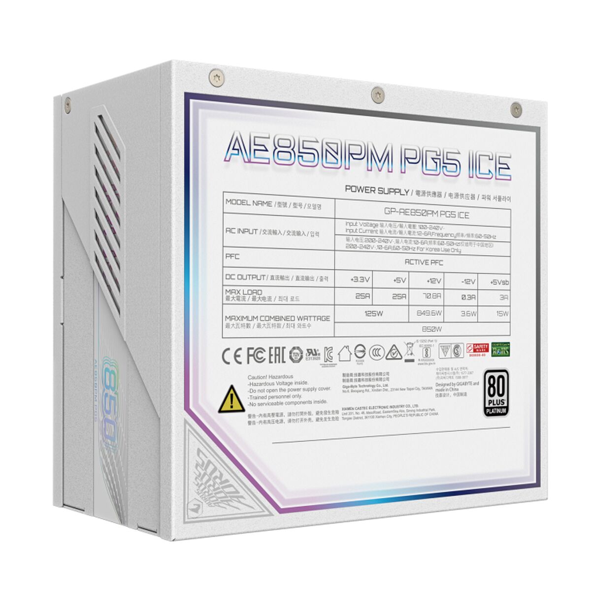 Afbeeldingen van Power supply Gigabyte 28200-AE85W-1CEUR 850 W 125 W 80 PLUS Platinum