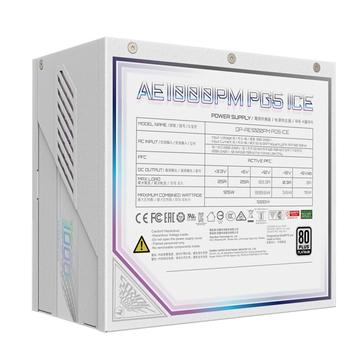 Picture of Power supply Gigabyte 28200-AE10W-1CEUR ATX 1000 W 125 W 80 PLUS Platinum