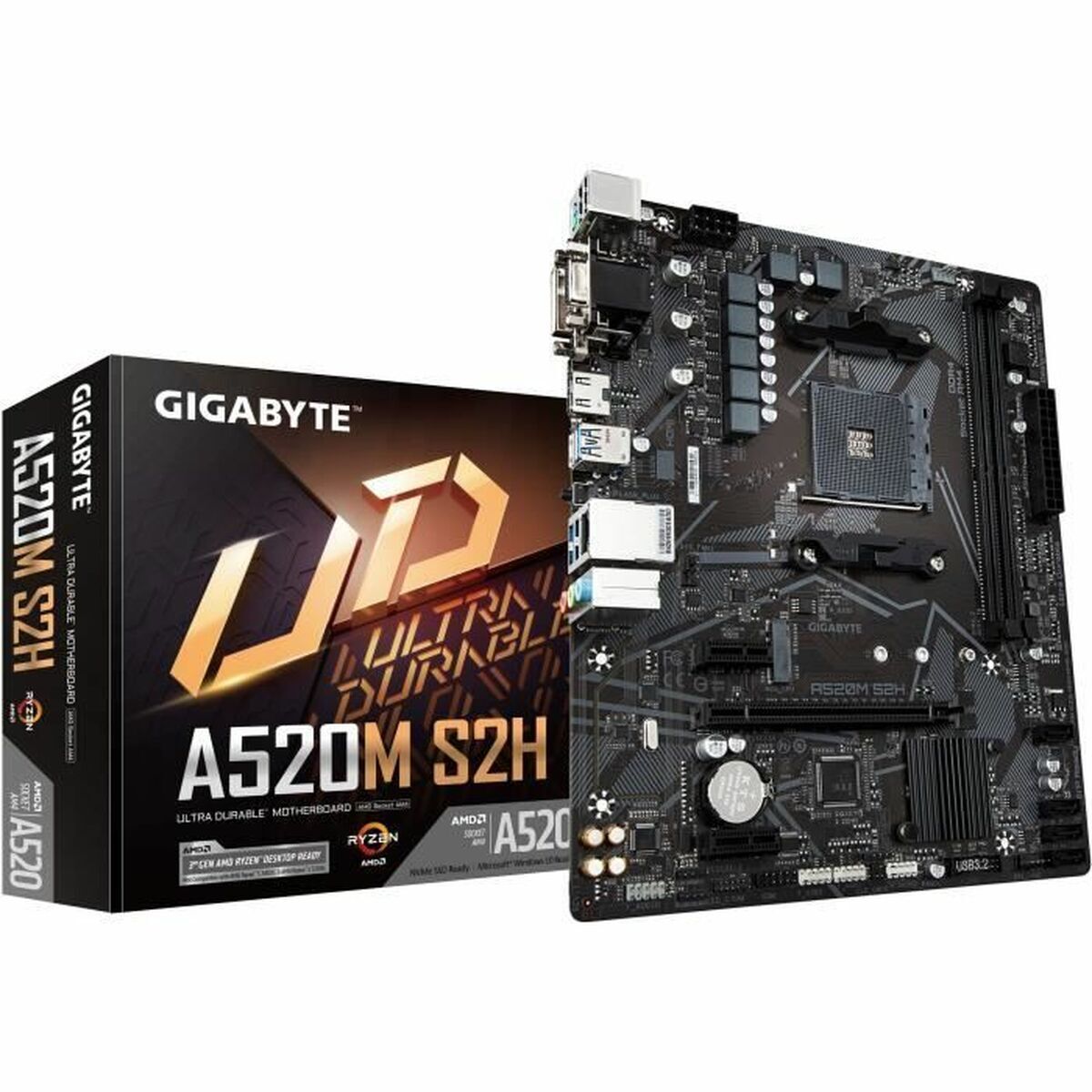 Picture of Motherboard Gigabyte A520M S2H AMD AM4 AMD A520 AMD