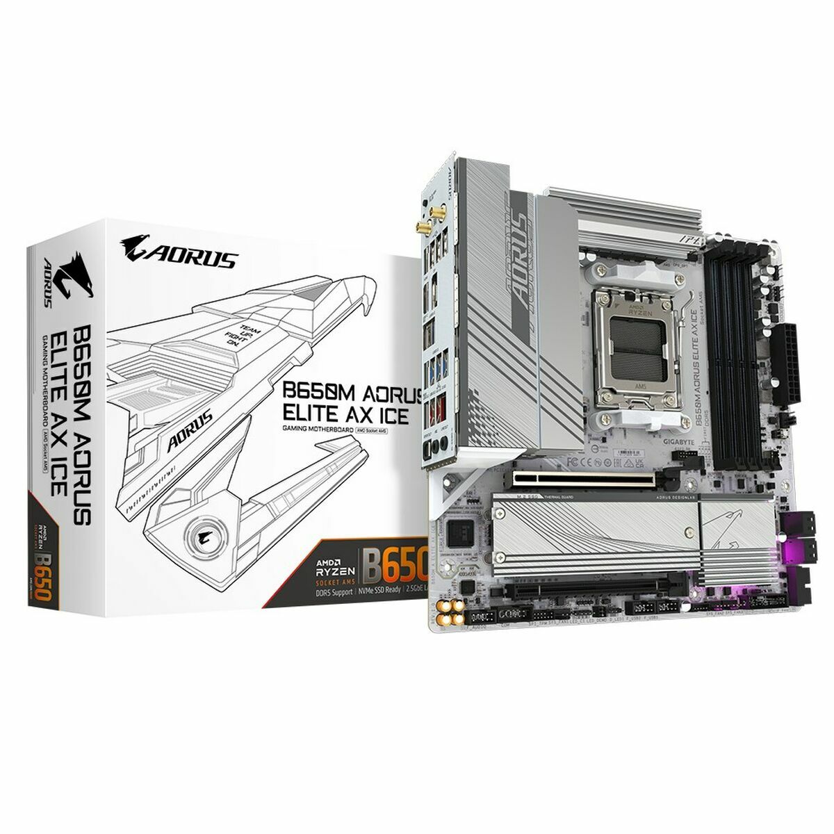 Picture of Motherboard Gigabyte B650M AORUS ELITE AX ICE AMD B650 AMD AM5