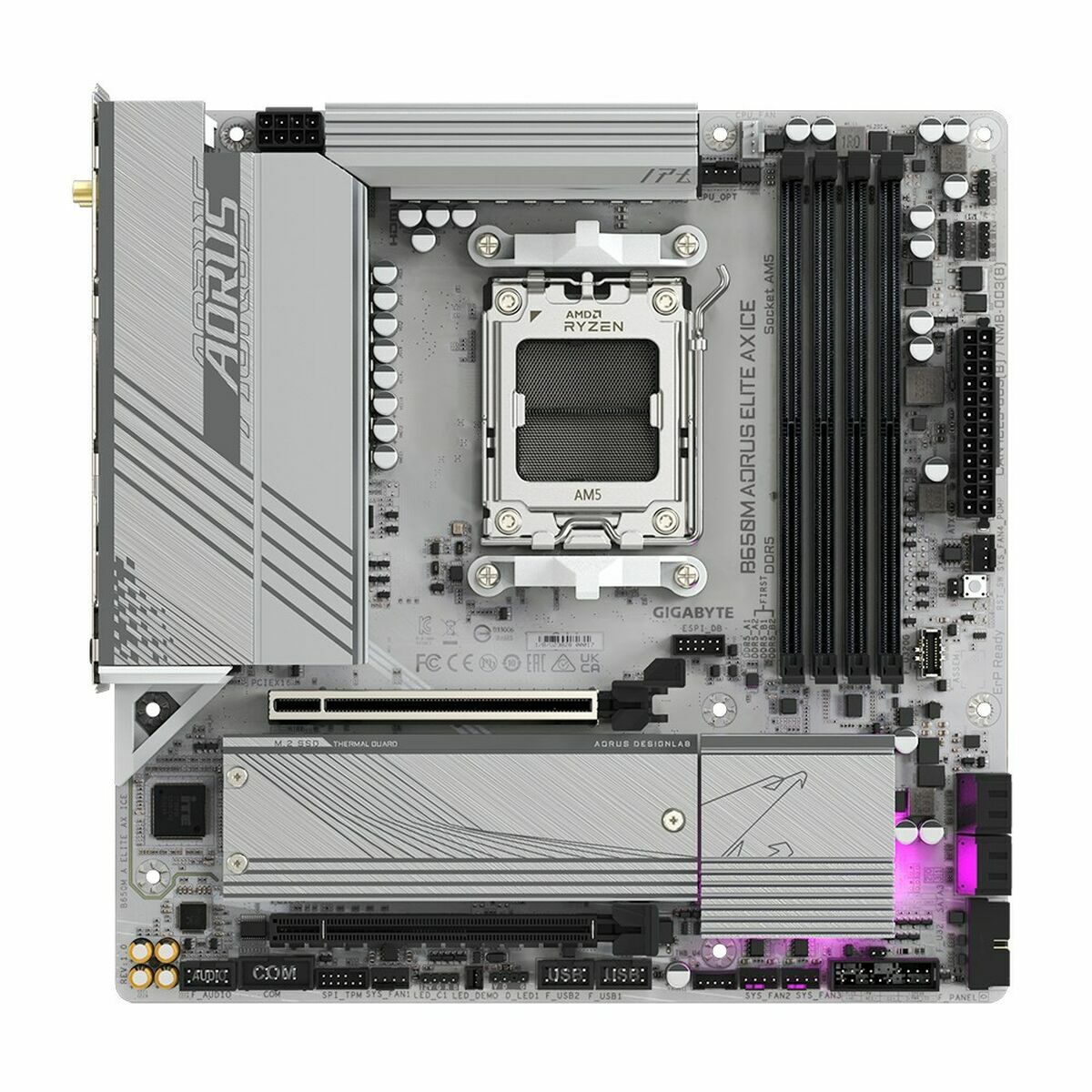 Picture of Motherboard Gigabyte B650M AORUS ELITE AX ICE AMD B650 AMD AM5