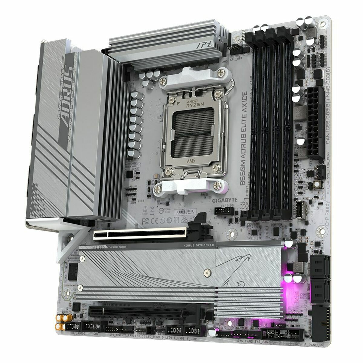 Picture of Motherboard Gigabyte B650M AORUS ELITE AX ICE AMD B650 AMD AM5