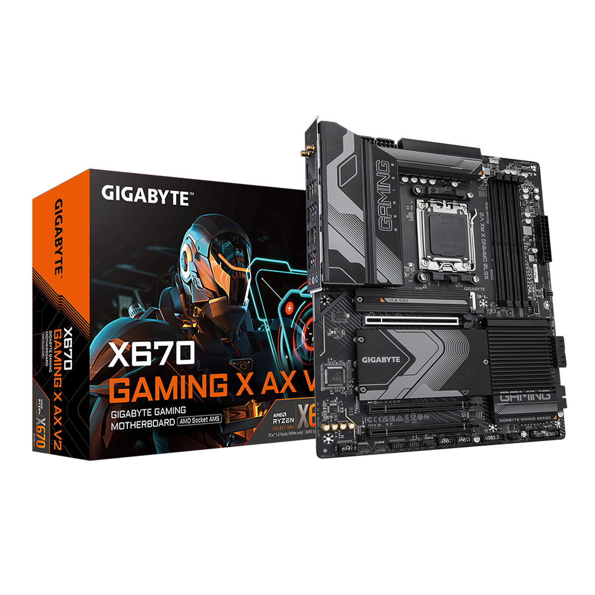 Carte Mère Gigabyte X670 GAMING X AX V2 Intel Wi-Fi 6 AMD AMD X670 AMD AM5