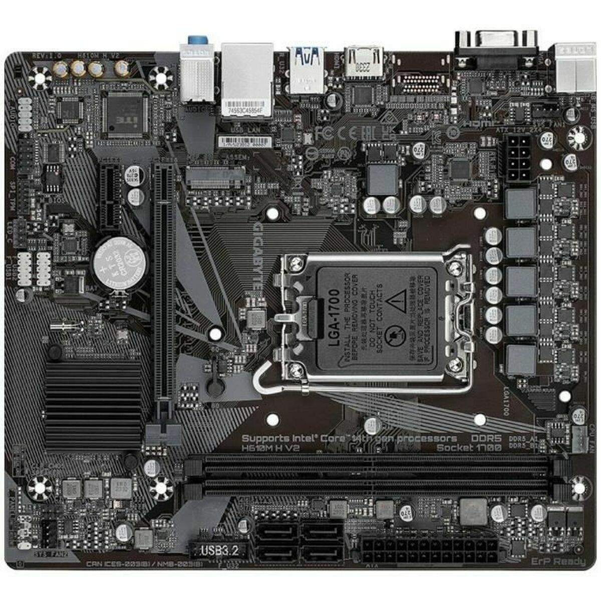 Picture of Motherboard Gigabyte H610M H V2 H610 LGA 1700