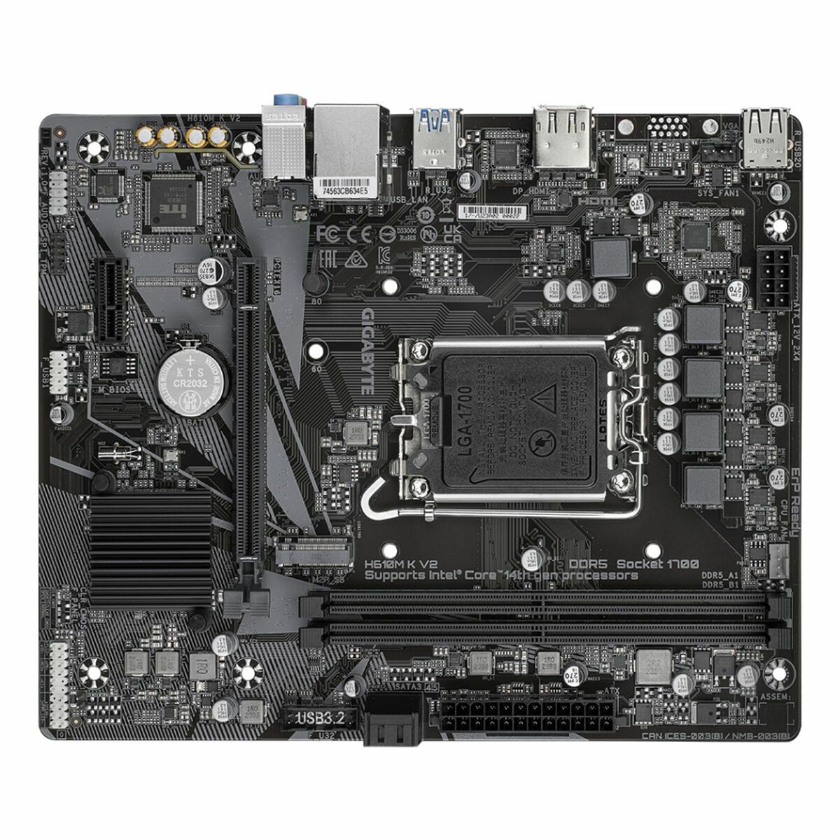 Picture of Motherboard Gigabyte H610M K V2 INTEL H610 LGA 1700