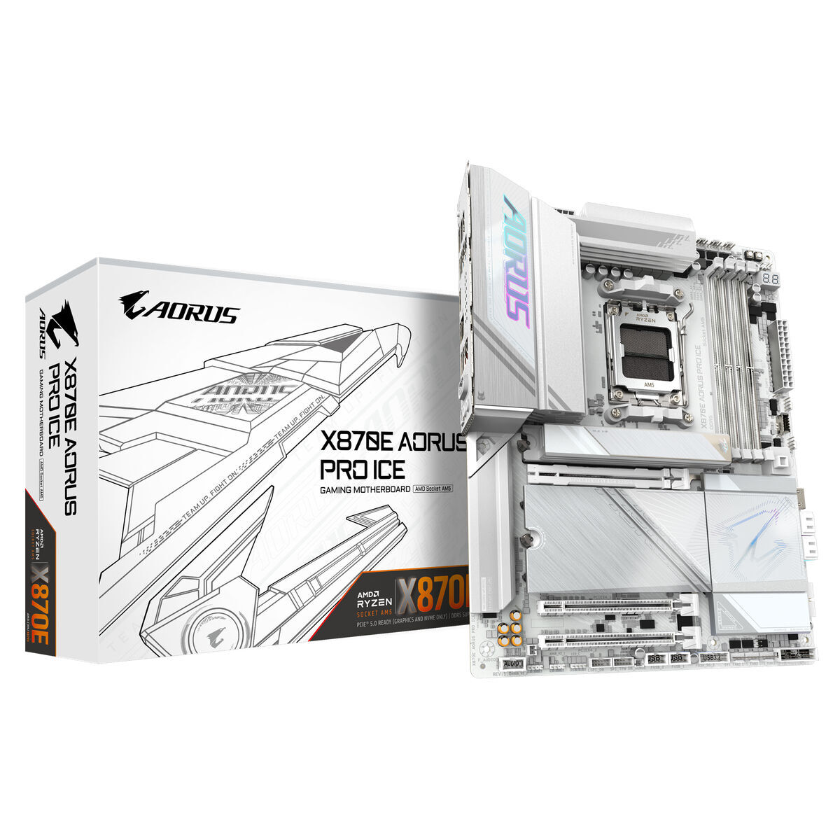 Picture of Motherboard Gigabyte X870E AORUS PRO ICE AMD X870E AMD AM5