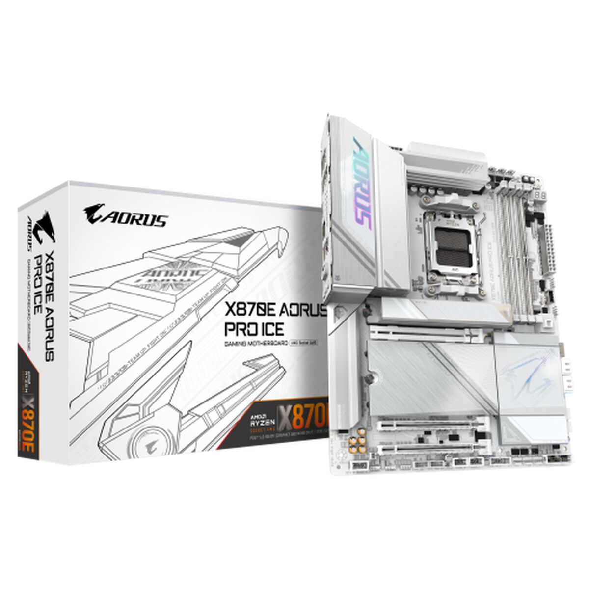 Picture of Motherboard Gigabyte X870E AORUS PRO ICE AMD X870E AMD AM5