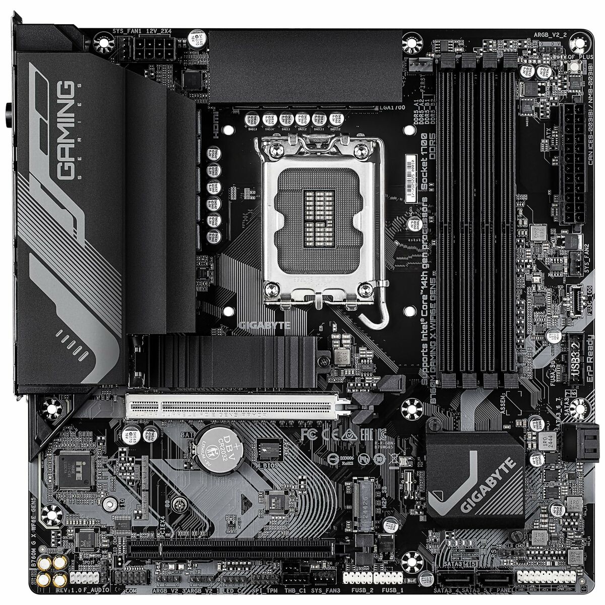 Kép Gaming Motherboard Gigabyte B760M GAMING X WIFI6E GEN5 Intel B760 LGA 1700