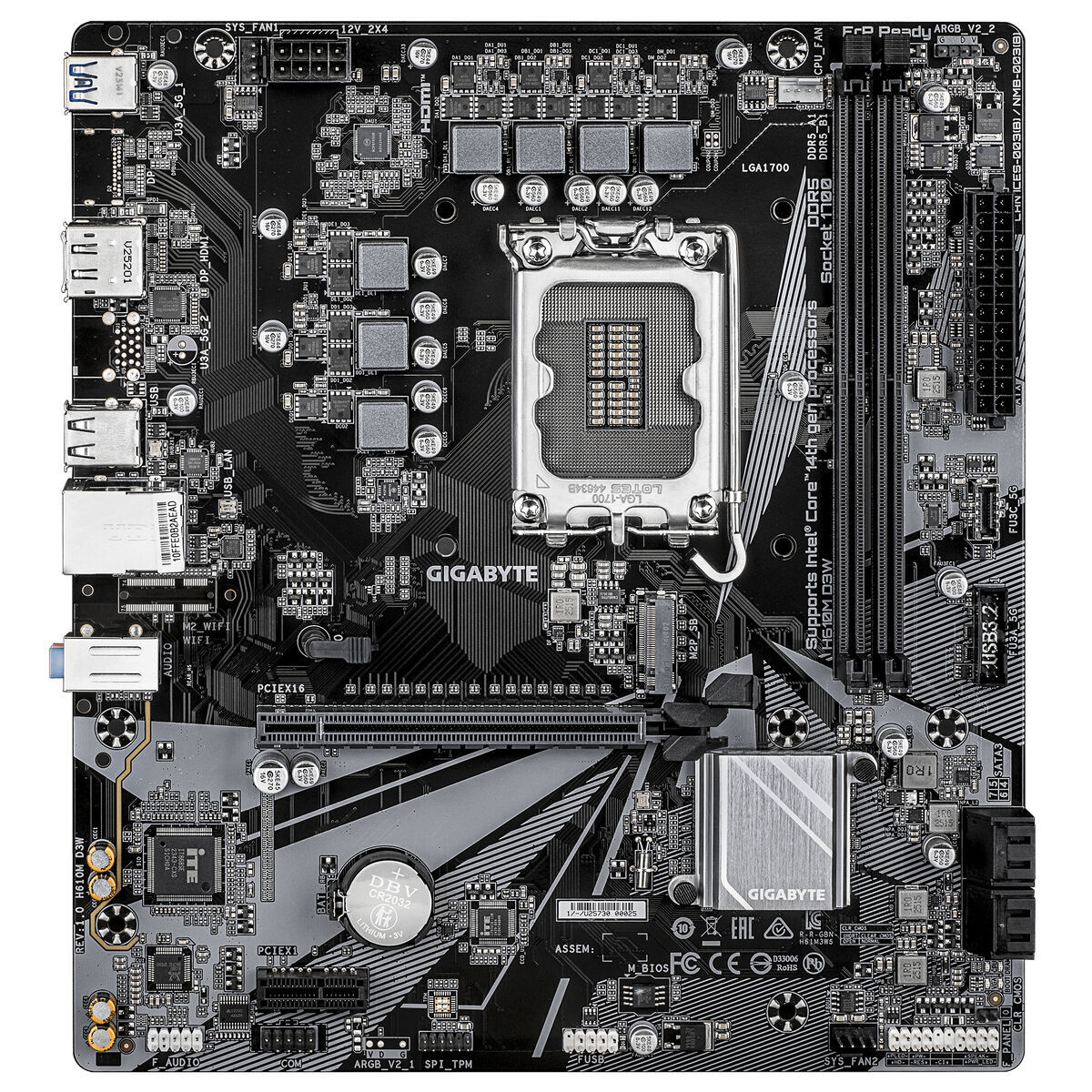 Picture of Motherboard Gigabyte 9MH61M3W5-00-G10 H610 LGA 1700