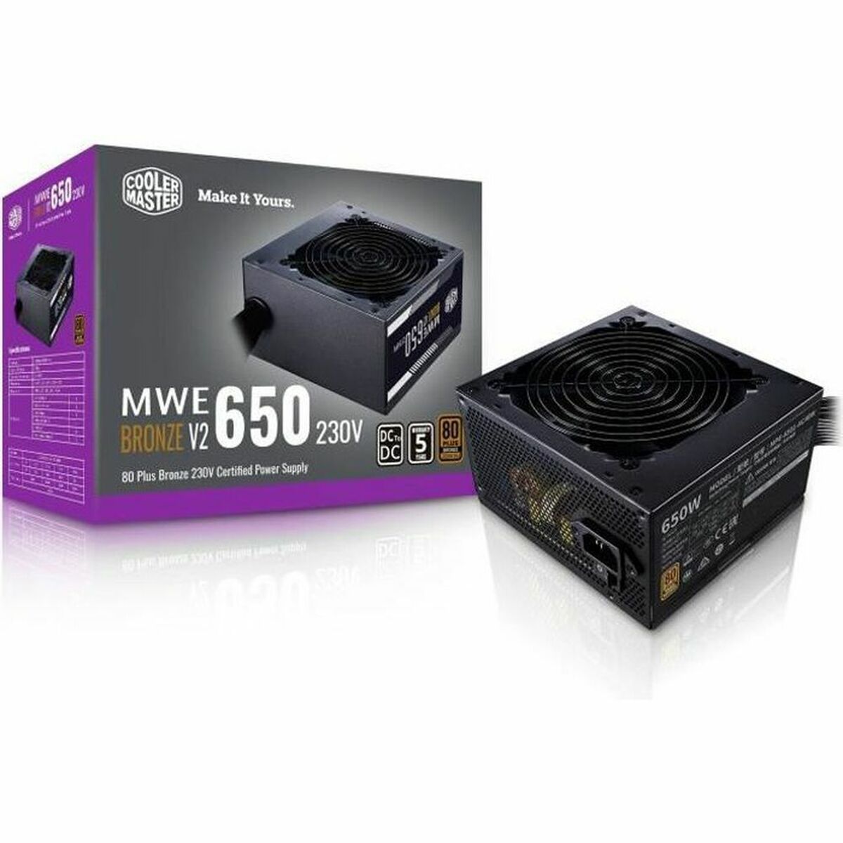 Afbeeldingen van Power supply Cooler Master MPE-6501-ACABW-BEU 650 W ATX 80 Plus Bronze