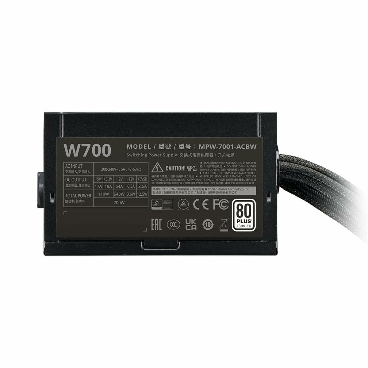 Picture of Power supply Cooler Master ATX 700 W 110 W 80 PLUS