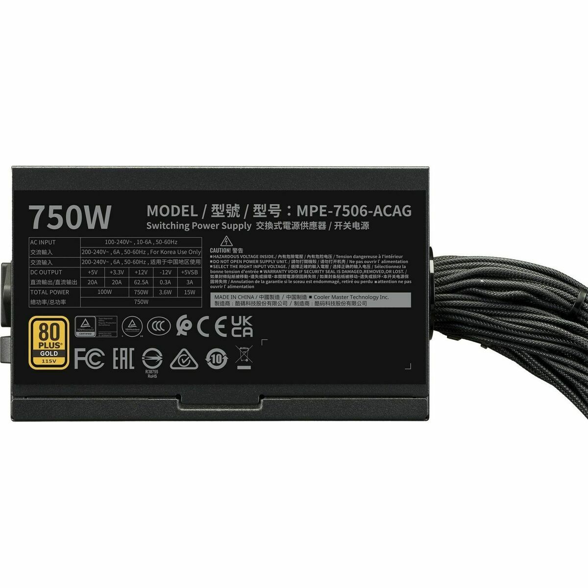 Afbeeldingen van Power supply Cooler Master MPE-7506-ACAG-BEU