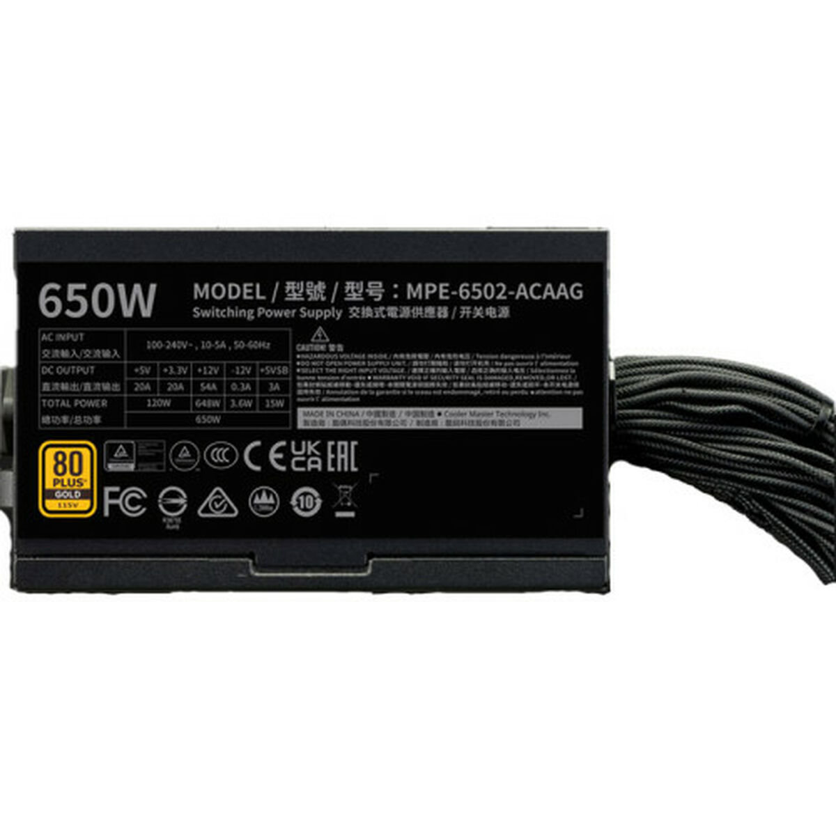 Picture of Power supply Cooler Master MWE Gold 650 V3 650 W 80 Plus Gold