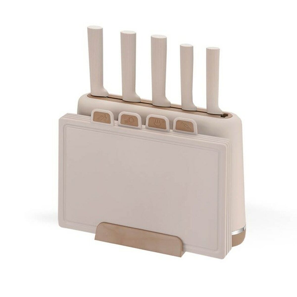 Ensemble de couteaux de cuisine et support Feel Maestro MR-1412-BEIGE