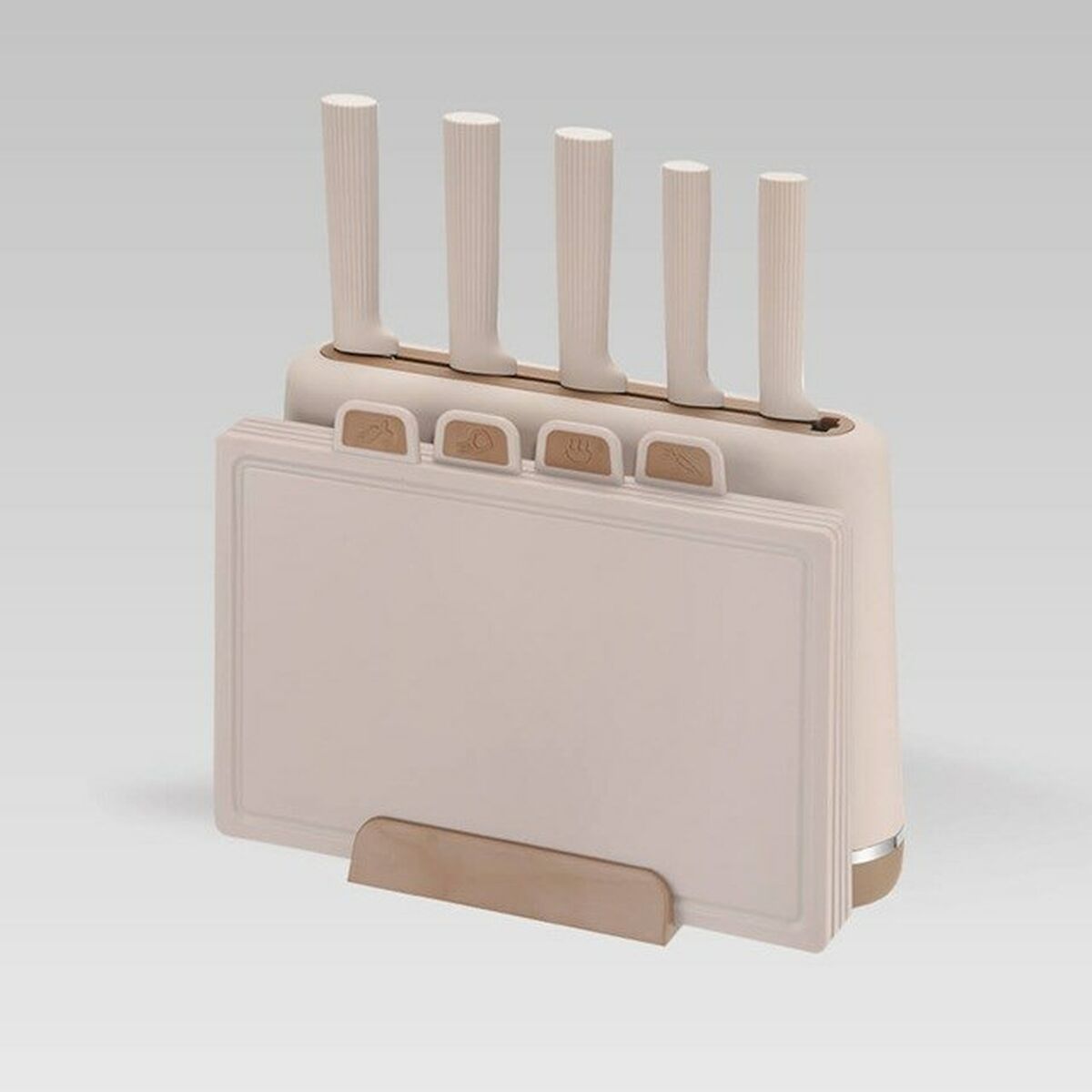 Image secondaire de Ensemble de couteaux de cuisine et support Feel Maestro MR-1412-BEIGE
