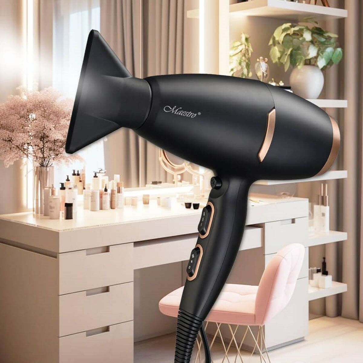 Image secondaire de Sèche-cheveux Feel Maestro MR-218 Noir Or 2100 W