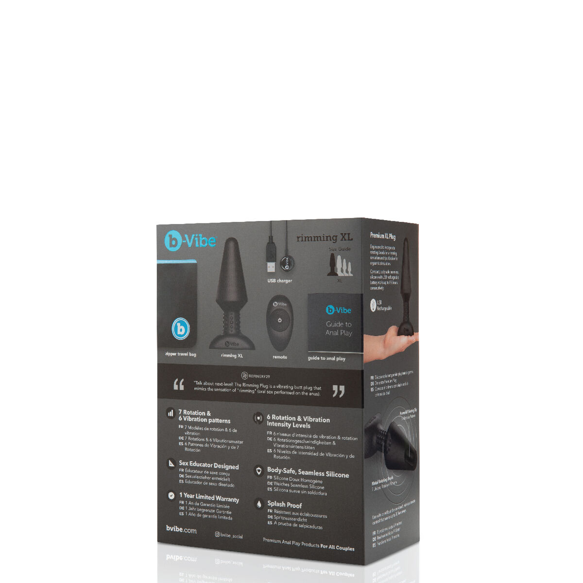 Anal plug B-Vibe Rimming Black XL