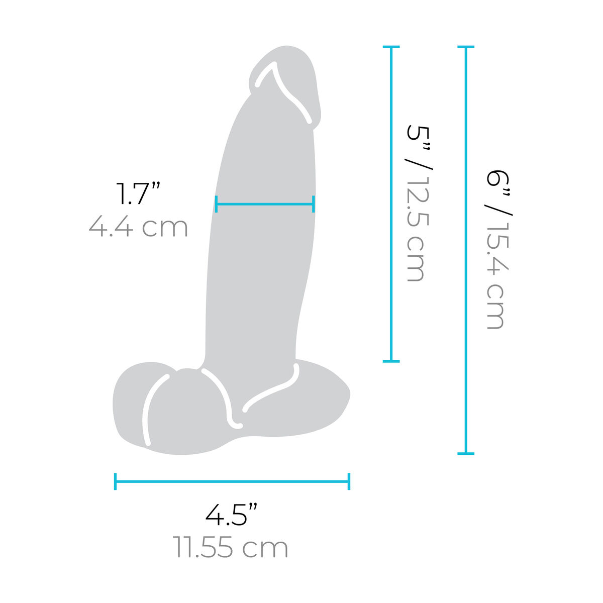 Dilda v realistickém provedení B-Vibe Silikonové (12,6 CM)