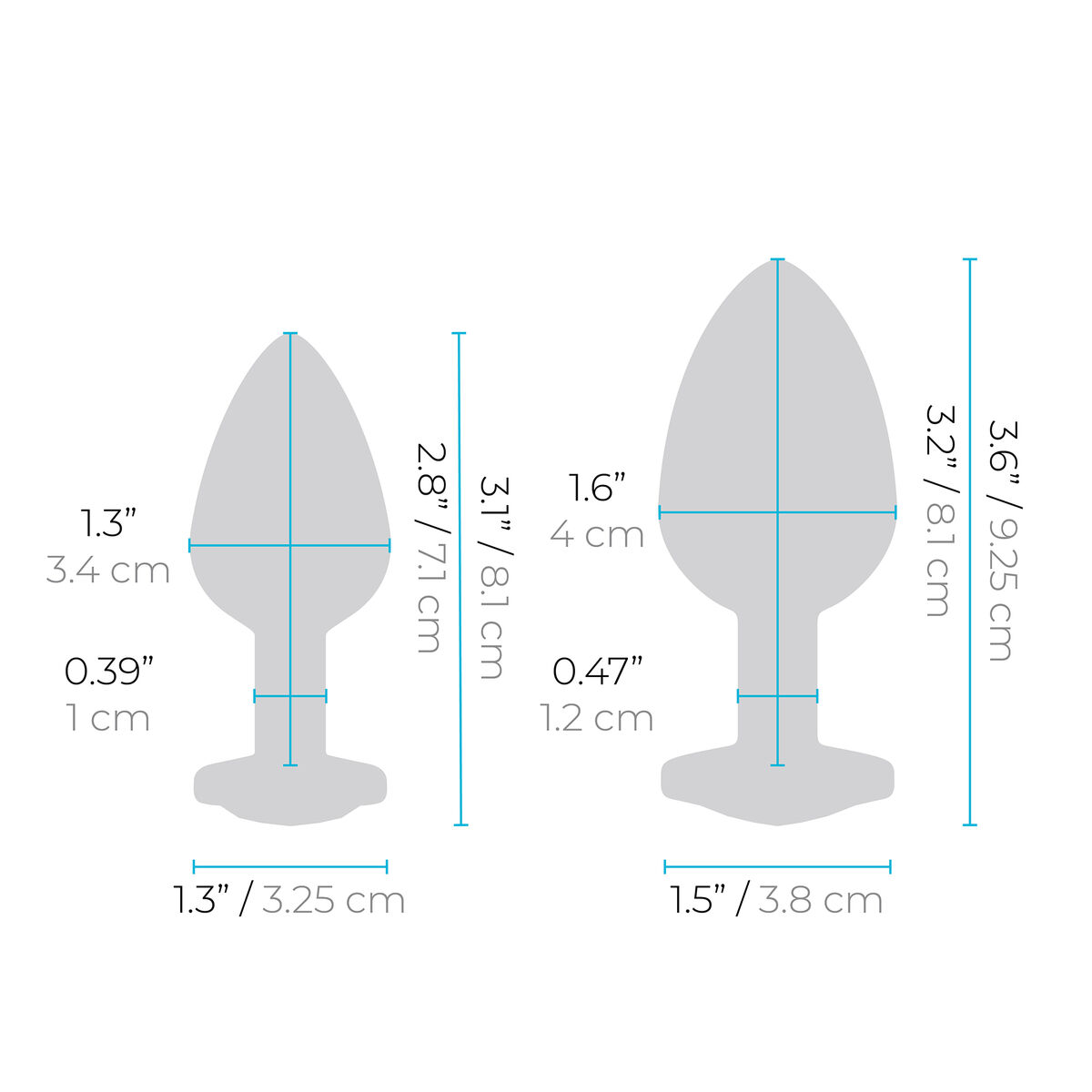 Anální kolík B-Vibe Stříbřitý