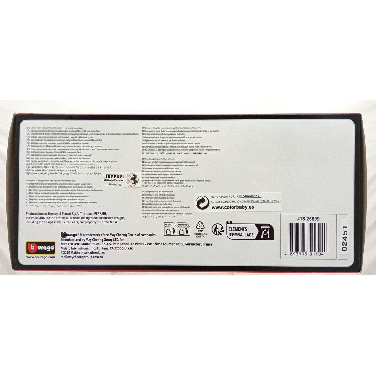 Car Bburago Ferrari F1 Racing SF23