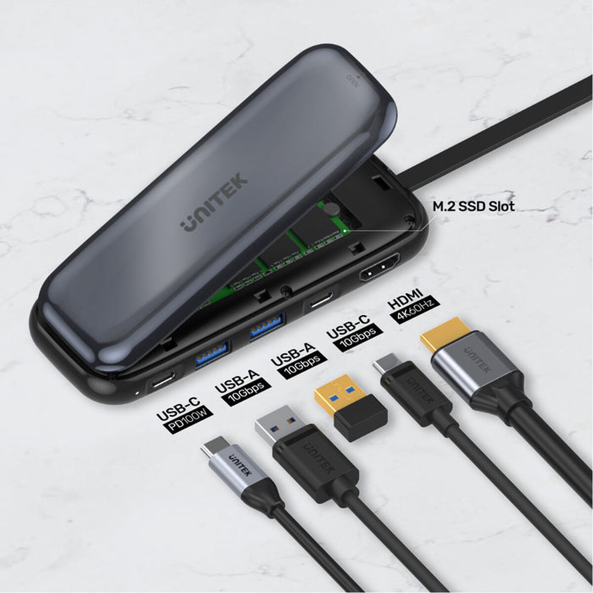 Afbeeldingen van USB Hub Unitek D1046A Grey