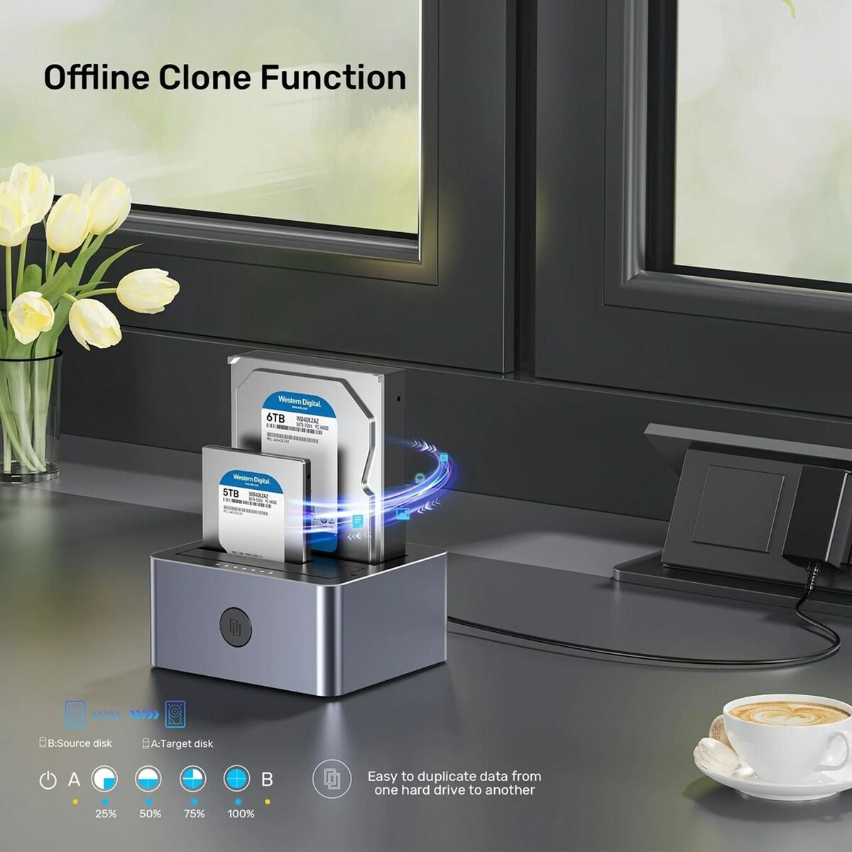 Afbeeldingen van Charging base Unitek Y-3026GY01-EU
