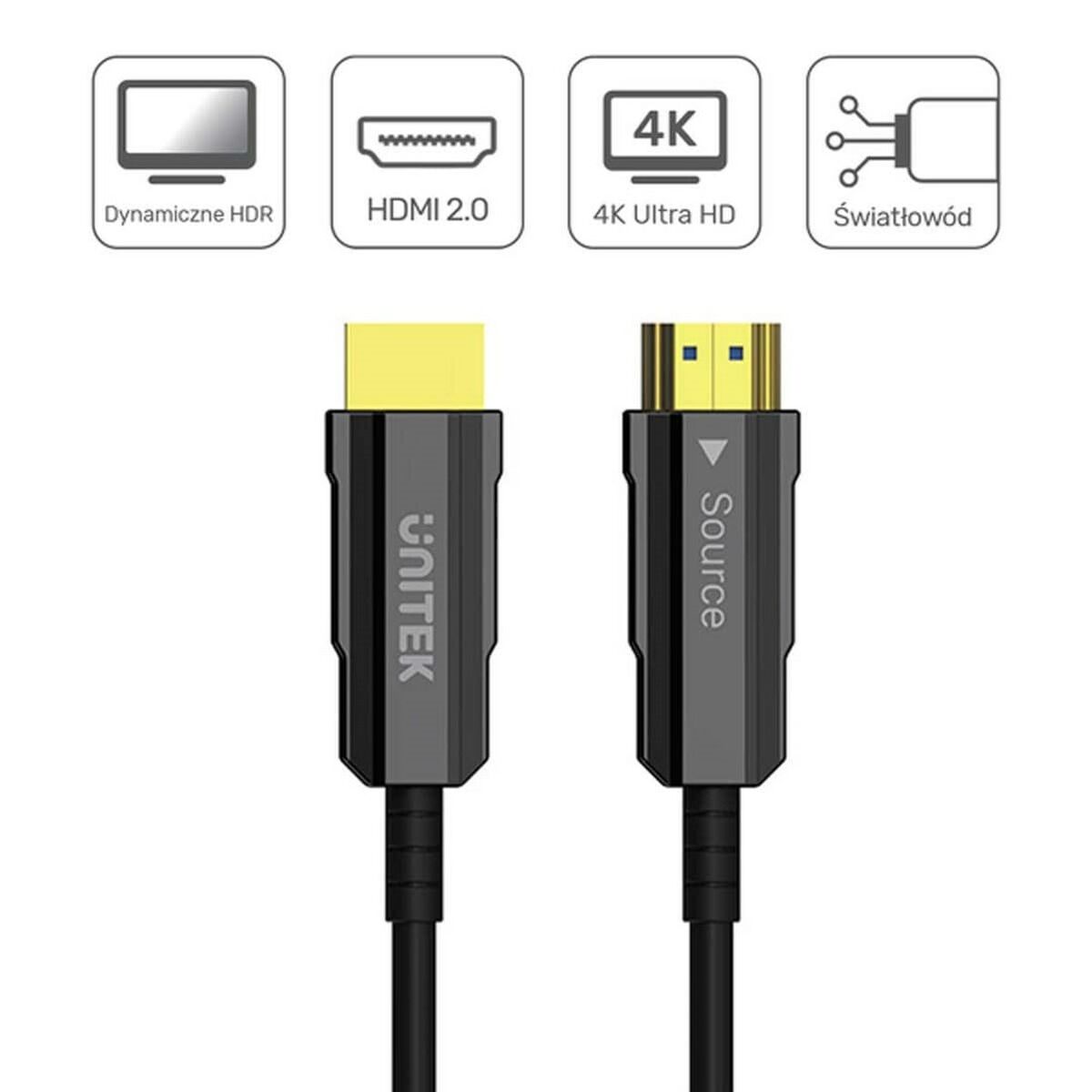 Afbeeldingen van HDMI Cable Unitek C11092ASL01-15M Black 15 m