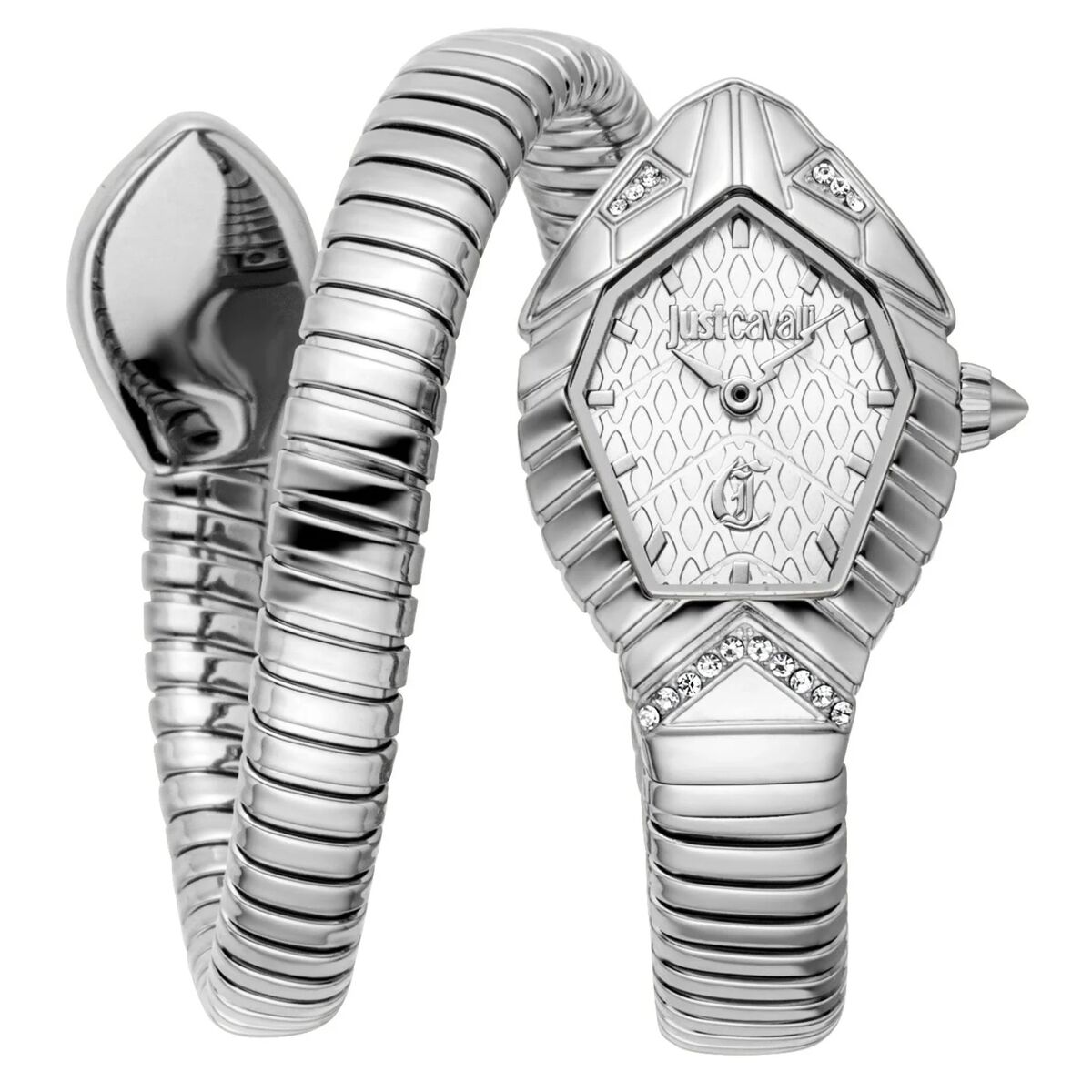 Γυναικεία Ρολόγια Just Cavalli SNAKE Ασημί (Ø 22 mm)