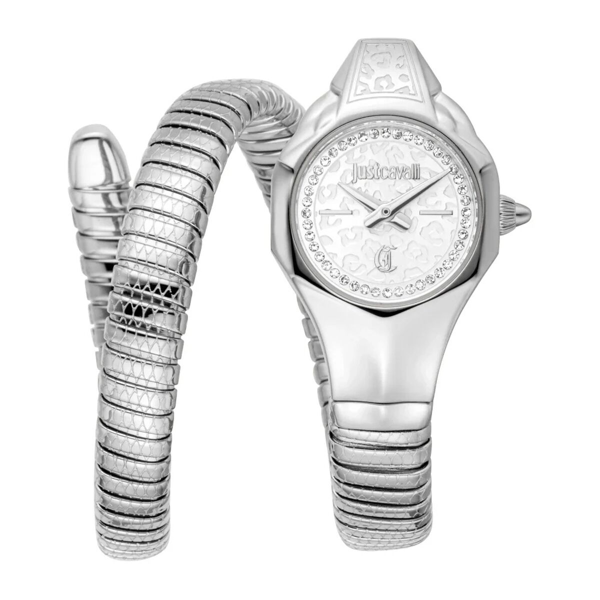 Γυναικεία Ρολόγια Just Cavalli SNAKE Ασημί (Ø 22 mm)