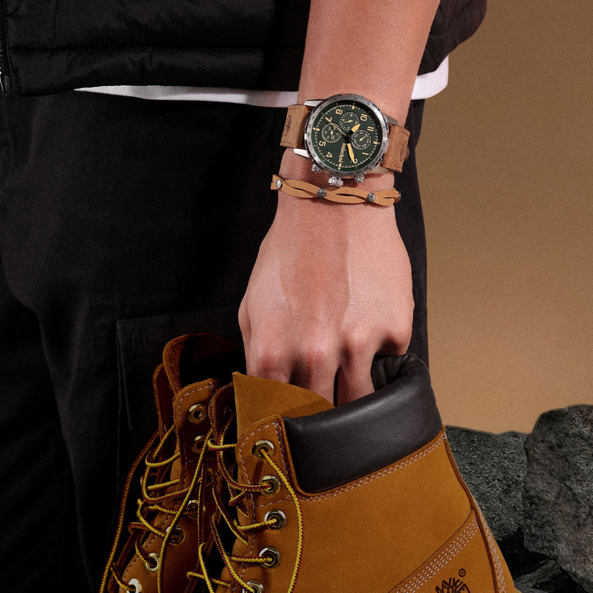 Image secondaire de Bracelet Homme Timberland TDAGB0002601 Ocre
